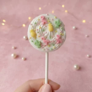 Sucette à la meringue personnalisée avec déco sur mesure